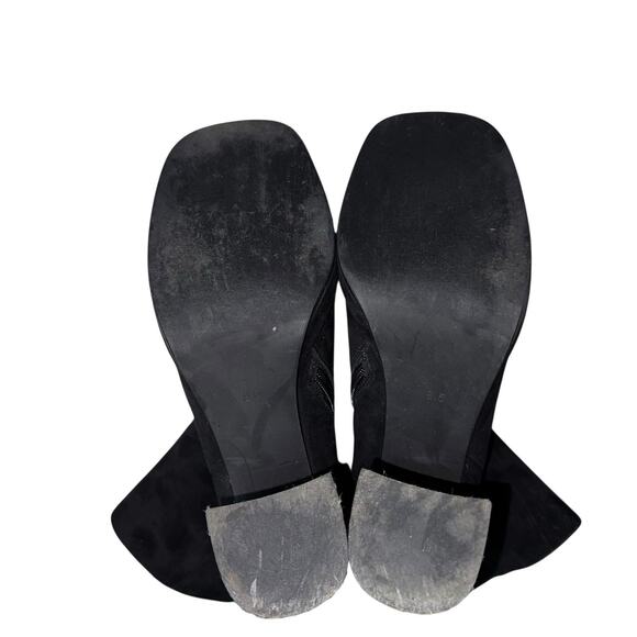 Jeffrey Campbell Retro Boho Funky Black Suede Platform 4” Heel Booties 8.5 - Picture 5 of 13
